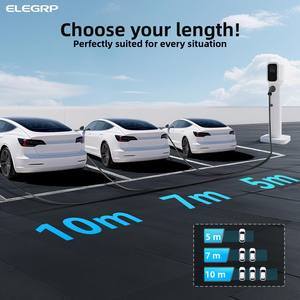 Cable <span class=keywords><strong>de</strong></span> <span class=keywords><strong>Carga</strong></span> para Vehículos Eléctricos ELEGRP, Estándar Europeo CE, Personalizado para Uso Doméstico, Tipo 2, Portátil, 32A, con Bolsa <span class=keywords><strong>de</strong></span> Transporte Gratuita - Product Image 2