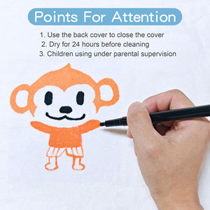 Marqueurs pour tissu non toxiques, lot de 10 stylos - Peinture pour tissu <span class=keywords><strong>indélébile</strong></span> et permanente, <span class=keywords><strong>marqueur</strong></span> <span class=keywords><strong>textile</strong></span> à pointe fine - Product Image 4