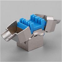 Cat8 Keystone Jack, Cat8 RJ45 alat STP tipe tanpa paduan seng modul berpelindung Keystone Jack cat8