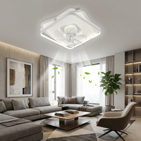 Nouvelle lampe de plafond pour salon à haut rendement lumineux, protection des yeux, sans scintillement, design carré créatif, ventilateur invisible, lampe LED pour maison contemporaine