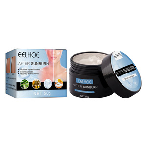 Ingredientes a base de hierbas Bronceado de trigo y cuidado después del sol Crema Aloe Vera Crema de bronceado reparadora después del sol - Product Image 1