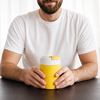 Mug à café personnalisé avec logo, 360 ml, avec couvercle 2-en-1, gobelet de voyage réutilisable pour les commandes OEM ODM de produits de boisson