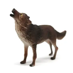 Kinderspeelgoed Solide Simulatie Van Wilde Dieren Statisch Model Wolf Bosdieren Wolf Grommende Wolf Handwerk Ornamenten
