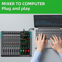 Console de mixage professionnelle PA8, 8 canaux, équipement audio, console de mixage sonore