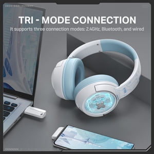 Onikuma gt802 הדגם האחרון משקל קל מצב 2.4g build-in מיקרופון bt לבן שחור סוג צבע לבן-c אוזניות אלחוטיות - Product Image 3