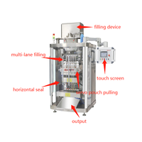 Machine d'emballage automatique multi-voies pour sachets stick avec remplissage et scellage pour poudres alimentaires et chimiques