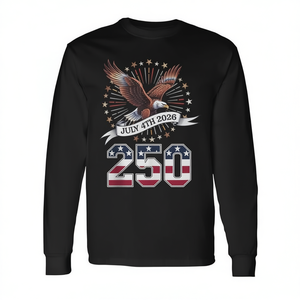 Camiseta patriótica de manga larga del 4 de julio, 250.º aniversario, Usa 1776 2026 - Product Image 2