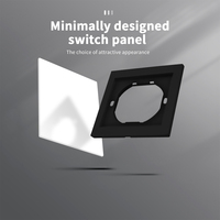 Interruptores y Enchufes de Pared WESA Ultrafinos con Botón Pulsador EU 1/2/3 Vías, Enchufe de Alimentación de 1 Vía, Combinación Libre, Diseño Moderno de Lujo