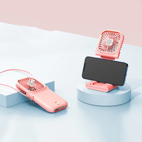 Mini-ventilateur de cou portable rechargeable par USB 4 vitesses, dissipation rapide de la chaleur, refroidisseur d'air silencieux et de longue durée, hôtel domestique