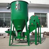 Broyeur et mélangeur vertical d'aliments pour animaux, machine automatique de fabrication d'aliments pour volailles, mélangeur d'aliments pour poulets pour utilisation à la ferme