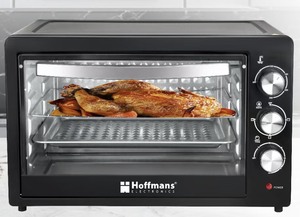 Horno Eléctrico Hoffmans HM-752 de 55L y 2000W con Asador Giratorio y Temporizador, Cuerpo Negro, Electrodoméstico para Hornear, Ideal para Familias Grandes - Product Image 5