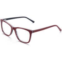 Monture de lunettes rectangulaire classique Elan Optical RD26103 à prix abordable, monture complète unisexe en acétate, lunettes optiques écologiques