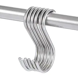 3 мм, S-образный крючок из нержавеющей стали, латунный подвесной крючок, металлический крючок для одежды