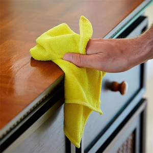 Çok amaçlı mikrofiber temizlik havlusu bez yüksek emici çözgü örgü kumaş mikrofiber havlu - Product Image 5