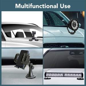 <span class=keywords><strong>Support</strong></span> de <span class=keywords><strong>plaque</strong></span> d'<span class=keywords><strong>immatriculation</strong></span> magnétique avec aimants recouverts de caoutchouc, base ronde, barre plate, caméra, goujons filetés pour véhicule, éclairage de roche - Product Image 3