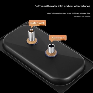 Rince-verre automatique moderne en acier inoxydable écologique avec égouttoir pour accessoires de bar, idéal pour les cafés - Product Image 4