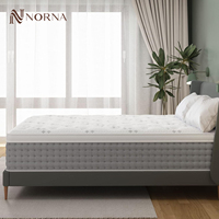 12 pouces gel mousse à mémoire de forme chambre meubles bobine de poche lit double matelas en latex confortable matelas à ressorts moyens