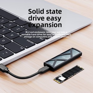 Carcasa para SSD M.2 NVMe de 10 Gbps, <span class=keywords><strong>Adaptador</strong></span> Convertidor <span class=keywords><strong>USB</strong></span> 3.2 Gen2, Caja Externa para <span class=keywords><strong>Disco</strong></span> <span class=keywords><strong>Duro</strong></span>, Sin Herramientas, Compatible con 8 TB - Product Image 3