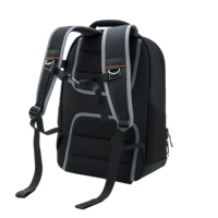Sac à dos de sécurité haute visibilité imperméable avec bandes réfléchissantes, organisateur robuste pour chantier et travaux de nuit