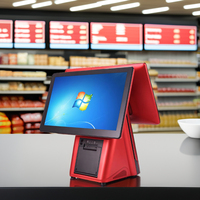 Ensemble complet de fabricants de système de point de vente à écran tactile tout-en-un imprimante de reçus intégrée de 58mm caisse enregistreuse POS