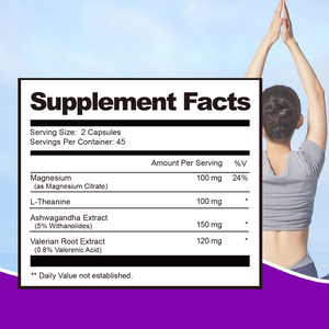 Оптовые капсулы с экстрактом ашваганды и корня валерианы для поддержки сна и красоты у взрослых - Product Image 4