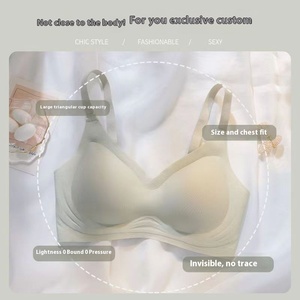 Beautiful Back Wrap Women's Traceless Jelly Soft Support <strong>Bra</strong> Knitted Summer Comfortable Breathable Underwear <strong>No</strong> Steel Ring Cup - Product Image 2