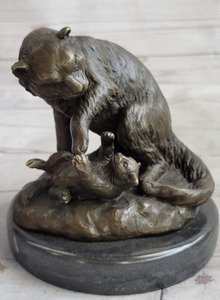 Escultura de estatua de gato de bronce de imitación antigua, decoraciones de Metal para exteriores de aluminio para el hogar, tamaño suministrado por fábrica, decoración del hogar - Product Image 6