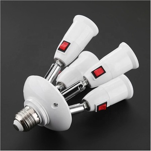 Adaptateur de douille <span class=keywords><strong>E27</strong></span> E26, répartiteur de douille, support d'ampoule LED multi-têtes, rallonge rotative à 360 degrés, convertisseur de douille de lampe - Product Image 5
