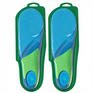 Blue Gel <b>Arch</b> Support <b>Insoles</b> Sports Comfort Shoe Inserts Shock Absorbing Pair for Men US Size 8-14 - Product Image 1