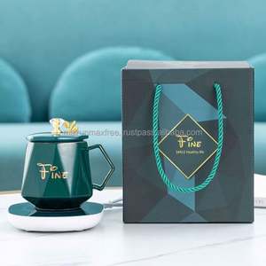 Set de Regalo de Cumpleaños, Taza de Vidrio Inteligente con Calefacción y Control de Temperatura, Personalizable con Logotipo, Calentador de Tazas Eléctrico 55, Caja de Regalo Moderna - Product Image 6