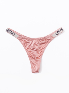 2026 Hot Sale Women Underwear Sexy Lingerie Love Rhinestone Low Waist G String Seamless Fitness Secret Panties - Product Image 3