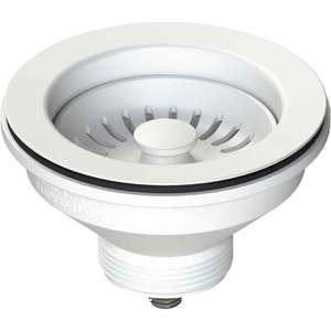 White <b>Basket</b> Cap Sink <b>Drain</b> Ø 114 for <b>Drain</b> Cleaners - Product Image 1