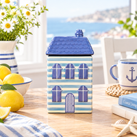 Pot à épices en céramique en forme de maison, récipient de rangement de cuisine, pot à assaisonnements mignon style Cottagecore, décoration d'intérieur, cadeau