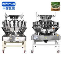 Máquina de Pesaje y Empaquetado de Alta Velocidad, 10 Cabezales, Combinación Estándar, Máquina Pesadora Multicabezal para Alimentos y Snacks