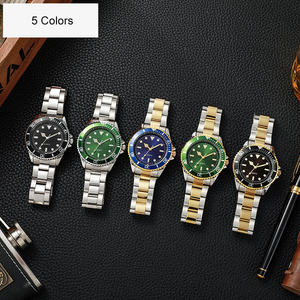 Klassieke herenhorloge mode wijzerplaat draaibare bezel roestvrij staal luxe zakelijke stijl 3ATM waterdicht herenhorloge - Product Image 5