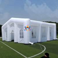 Grande tente cube gonflable multicolore pour mariage, gazebo carré, salle d'événements, grande structure mobile portable en PVC imperméable pour boîte de nuit