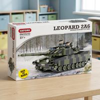 Tanque Oxford Leopard, Bloques de Construcción de Tanque de Batalla Principal Militar Moderno, Modelo de Vehículo Blindado de Simulación, Coleccionable, Ensamblable, ABS