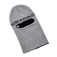 Logo personnalisé de concepteur sur l'ensemble imprimé, Jacquard réversible à un grand trou en laine, masque de Ski de pompier OEM