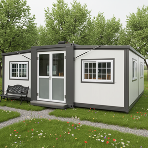 Casa Contenedor Expandible de Doble Ala Personalizada, Casa Plegable de 2 Dormitorios con Certificación CE para Dormitorio Temporal en Obras de Construcción - Product Image 1