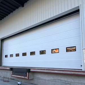 Porte industrielle é<span class=keywords><strong>l</strong></span>évatrice automatique segmentée en acier avec panneau sandwich isolé et fenêtre d'observation pour entrepôts - Product Image 1