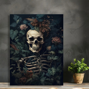 Poster Artistici <span class=keywords><strong>di</strong></span> Halloween Dark Academy Stampe su Tela con Zucca, Mostro, Strega e Fantasma per Decorazione Casa e Sfondo Camera - Product Image 3