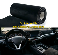 Vinilo Autoadhesivo de Microfibra Suave para Interiores de Auto, Tipo Gamuza