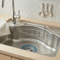 Support de rangement suspendu en acier inoxydable pour évier, panier égouttoir, organisateur de cuisine, installation facile, fabrication OEM