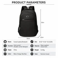 Sac à dos pour ordinateur portable 15 pouces avec logo personnalisé, imperméable, en tissu Oxford durable, fermeture éclair tendance, sac d'école pour étudiants