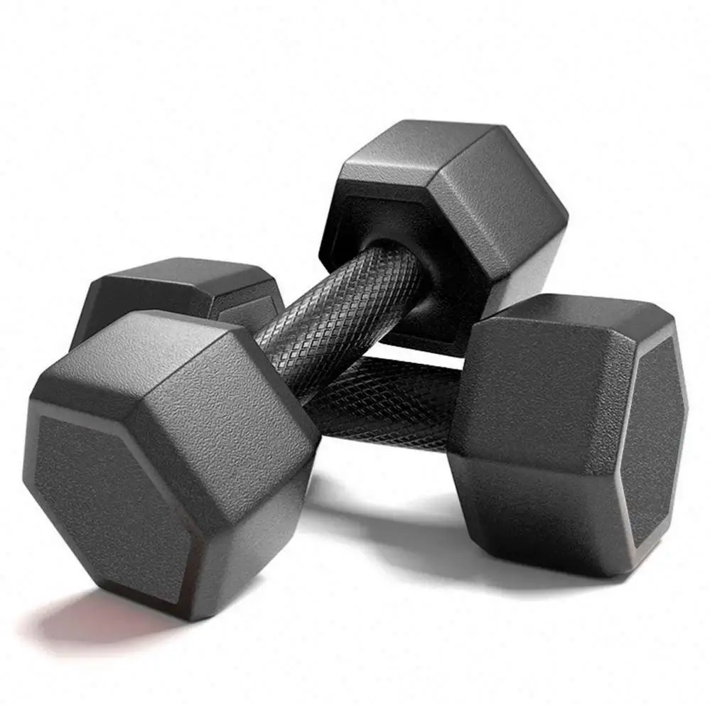 Longotech The New Listing Indoor Sport Building Equipment Home Training Machine Bodybuilding Gym Iron Cast Hexagon Dumbbell