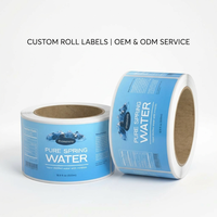 Étiquettes autocollantes en vinyle imperméable pour bouteilles d'eau minérale, étiquettes pour emballage de boissons, autocollants pour logo, autocollants pour boîtes d'emballage