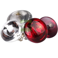 Lampe chauffante infrarouge rouge transparente de 250 W pour poussins et volailles, idéale pour l'élevage en ferme