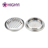 Grille de ventilation en acier inoxydable HIGHYI grille de soupape d'extraction ronde armoires de cuisine meubles couvercle de bouche d'aération étanche à l'humidité