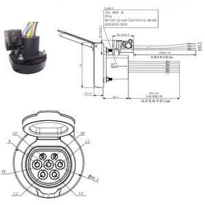Ce RoHS xe EV kết nối <span class=keywords><strong>Schuko</strong></span> 3 giai đoạn IEC <span class=keywords><strong>62196</strong></span> ổ cắm loại <span class=keywords><strong>2</strong></span> ổ cắm cho EV sạc wallbox kết nối - Product Image 4