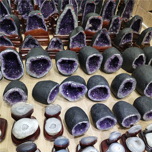 Conjunto de pedra preciosa ametista cristal do brasil, atacado natural - Product Image 2